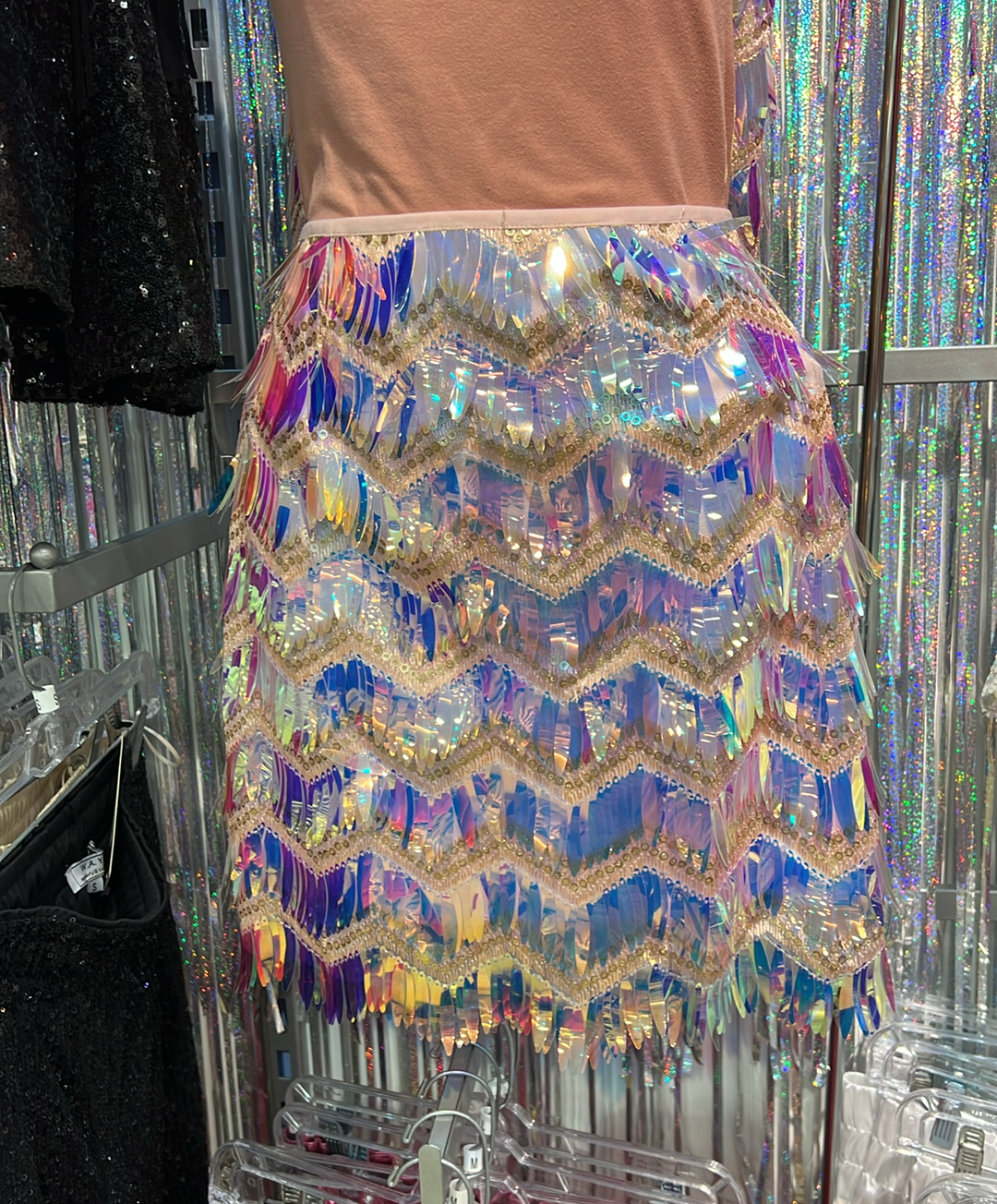 Iridescent Sequin Skirt