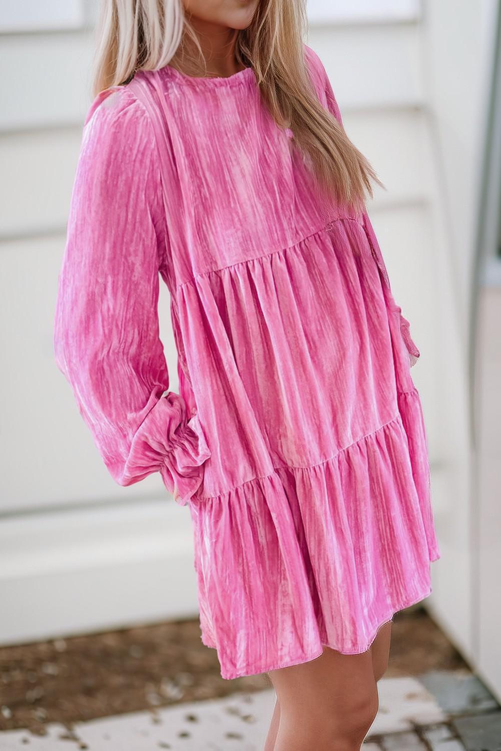 Flounce Tiered Ruffled Mini Dress