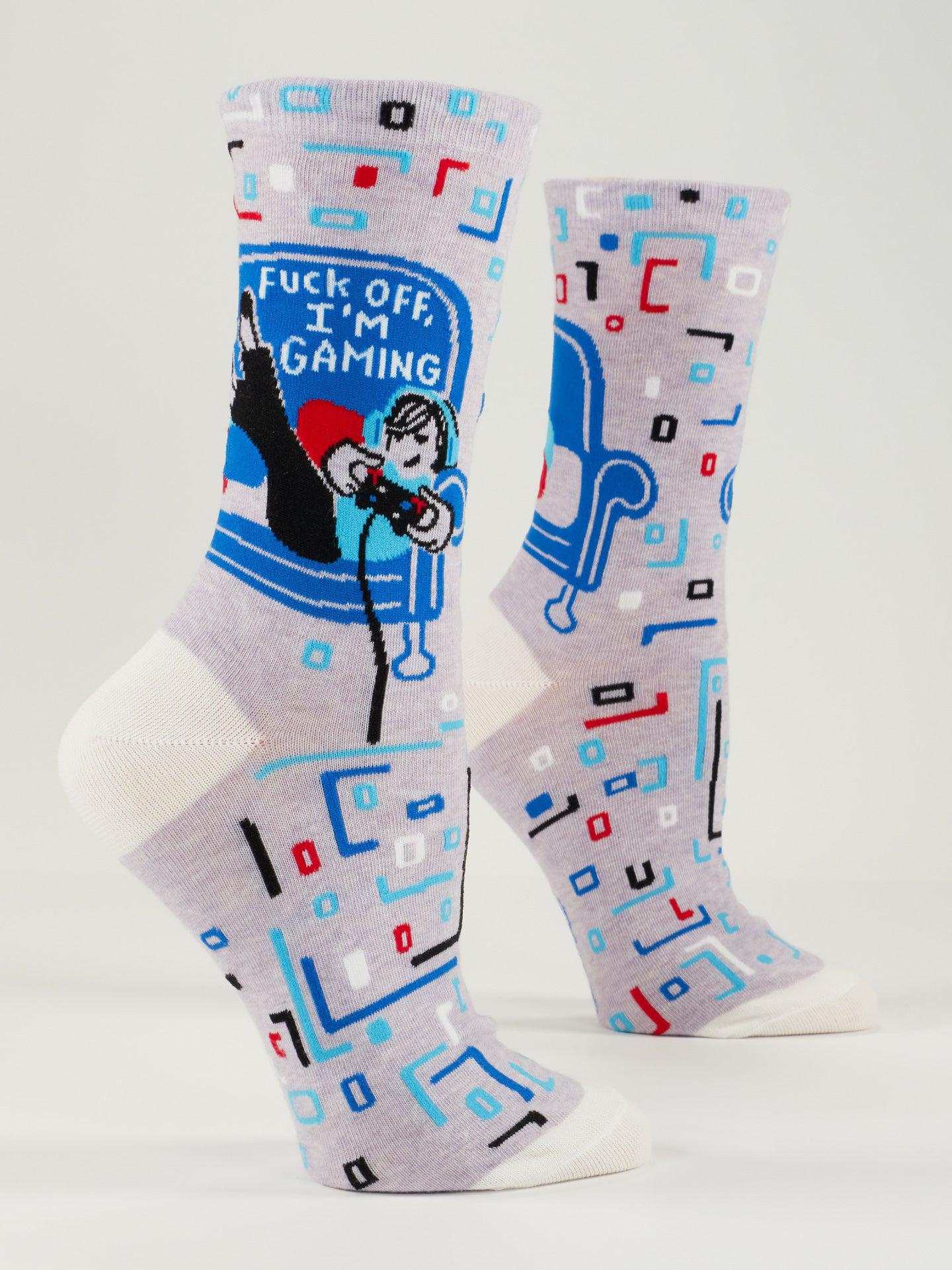 Fuck Off, I'm Gaming Women's Crew Socks