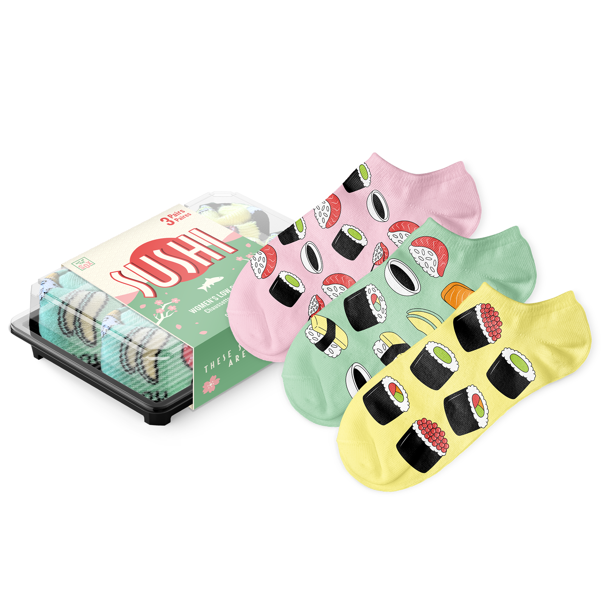 Women's 3-Pack Sushi Socks
