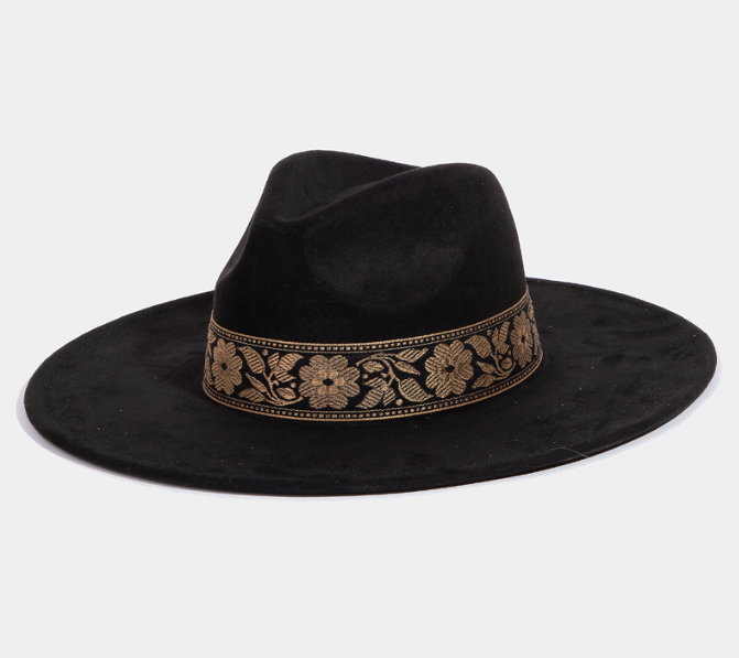 Flower Ribbon Bow Fedora Hat