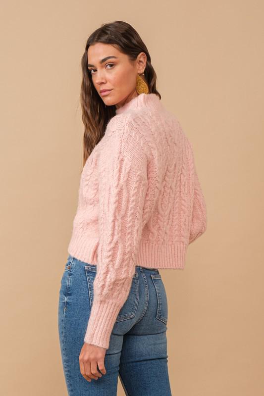 Pink Crop Sweater