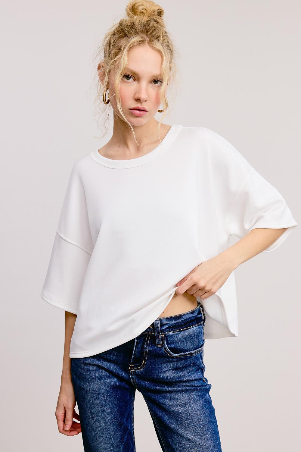 Round Neck Short Sleeve Top