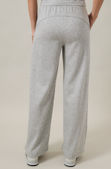 Elastic Waist Band Contoured Back Yoke Wide Pants