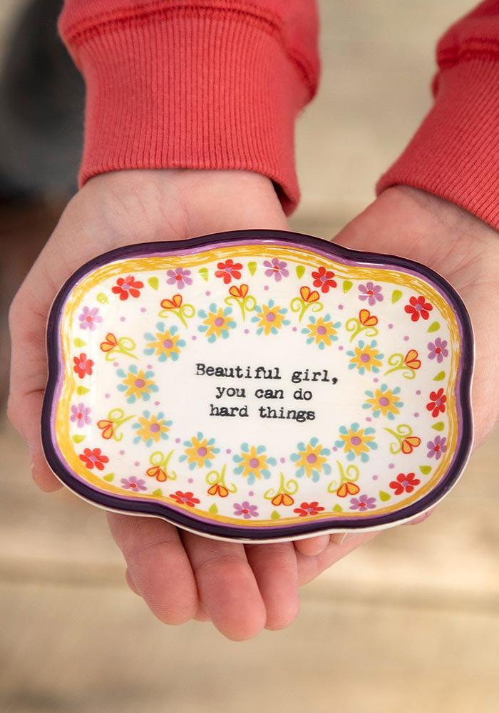 Beautiful Girl Artisan Trinket Dishes