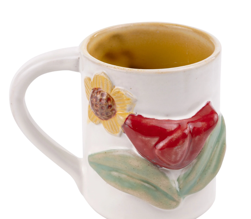 Red Bird Sunflower Mug
