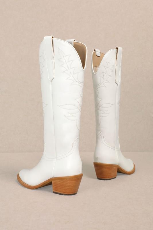 Adel White Boots