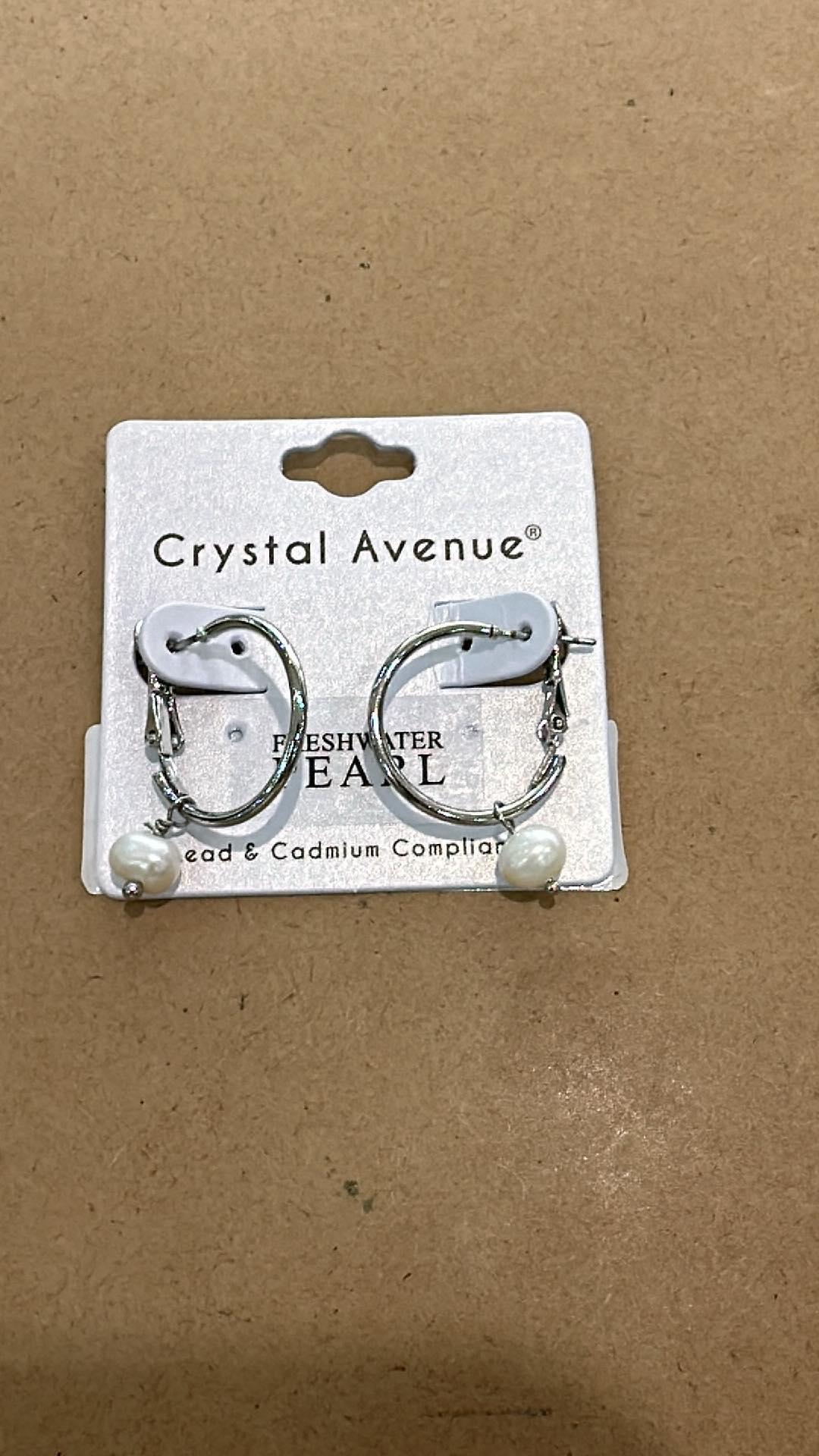 Freshwater Pearl Drop Hoop Earrings