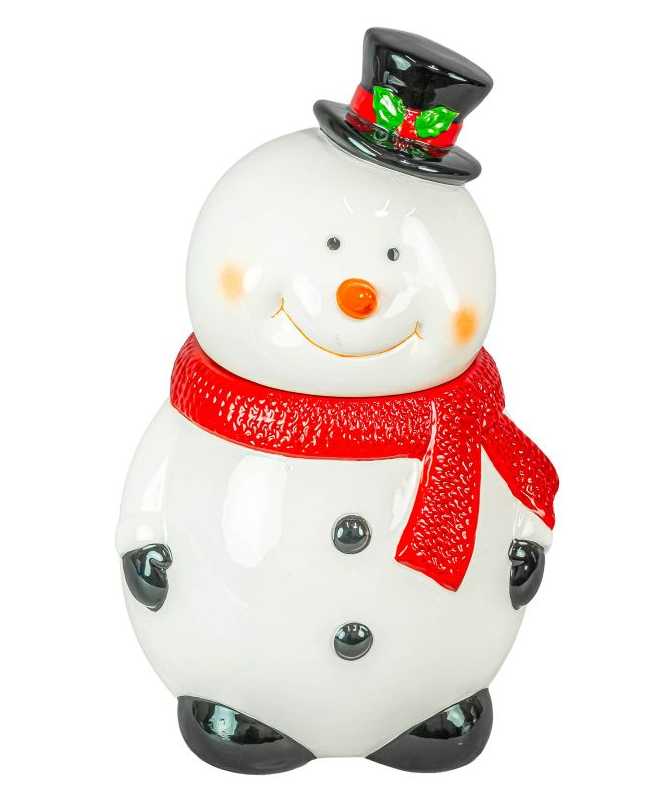 Rosy Cheeks Snowman Cookie Jar
