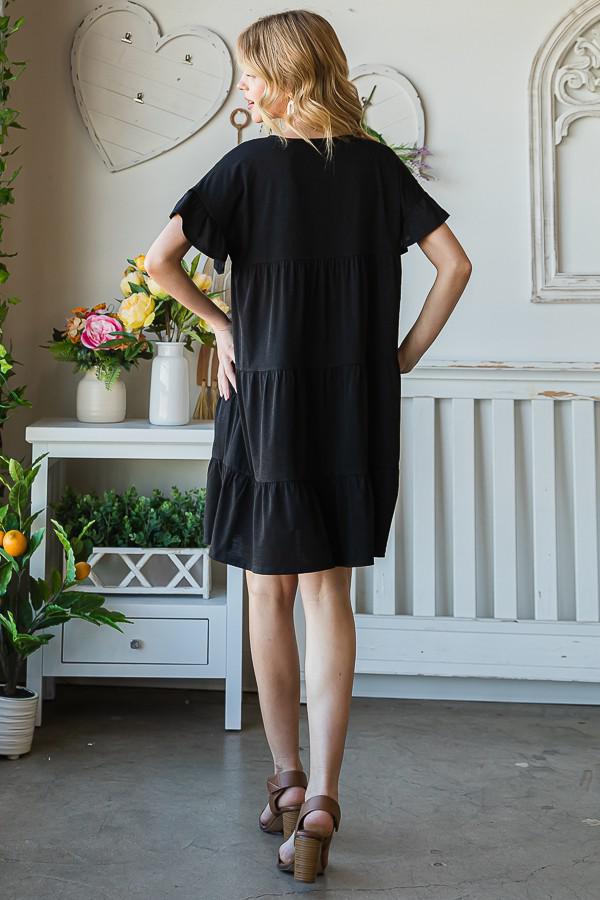 Plus Black Dolman Sleeve Bulgari Dress