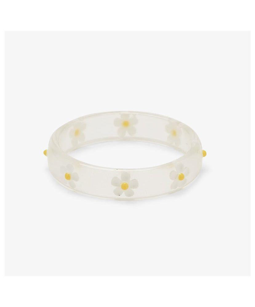 Daisy Resin Ring Clear