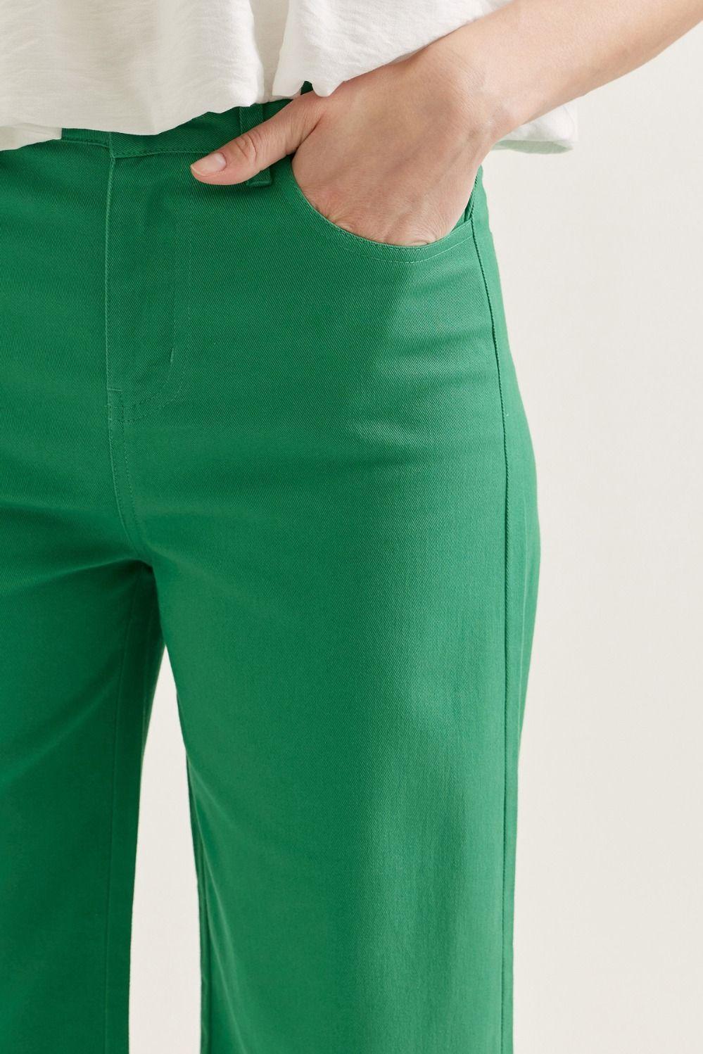 Solid Mid-Rise Ankle Length Pants