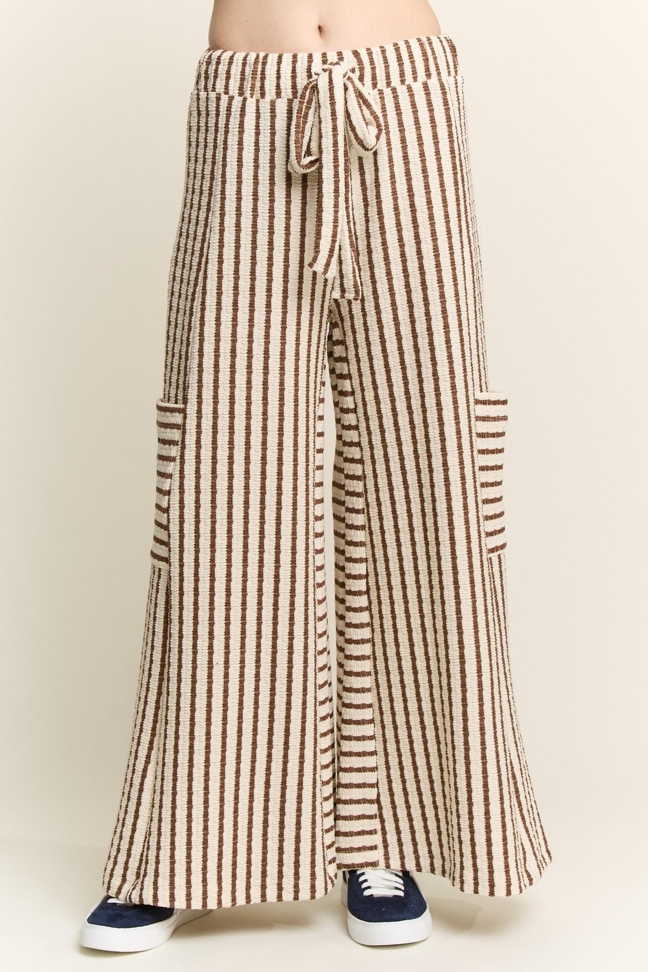 Stripe Wide Leg Pants