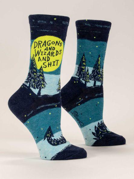 Dragons And Wizards And Shit Crew Socks