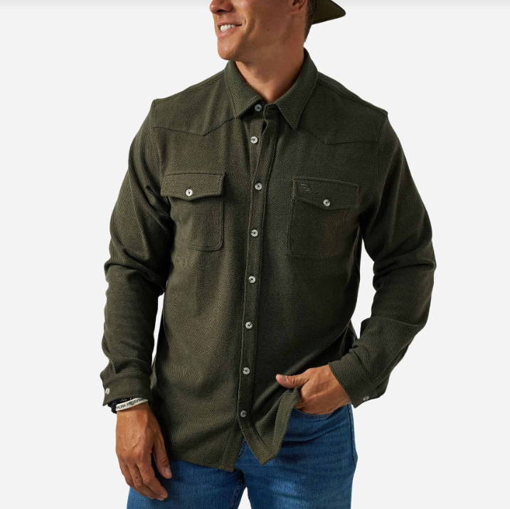 L/S Austin Shirt - Olive Green