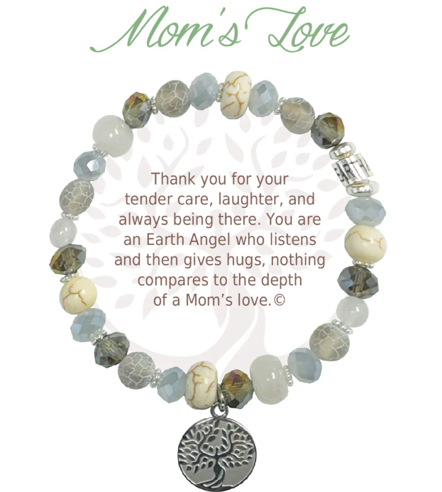 Earth Angel Natural Stone Bracelet - Mom's Love