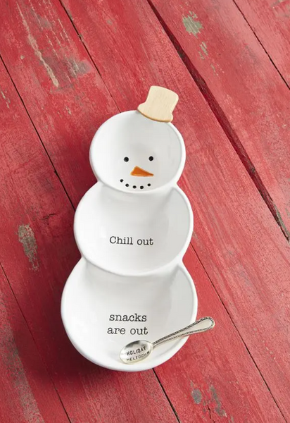 Sur La Table Snowman Measuring Cup Set Nesting Bowls Snowman Face Set of 3