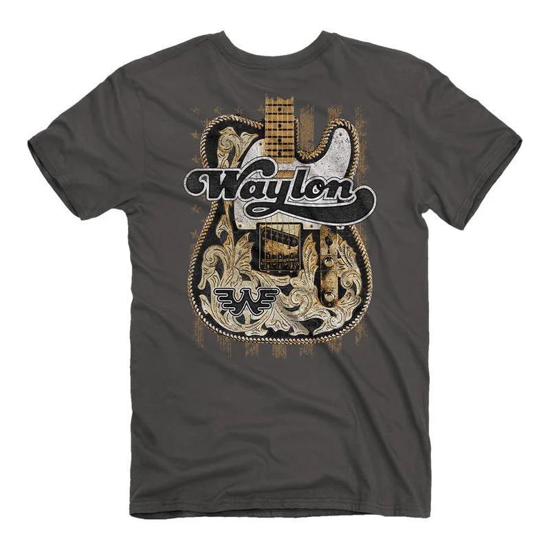 Waylon Jennings - Big Guitar T-Shirt