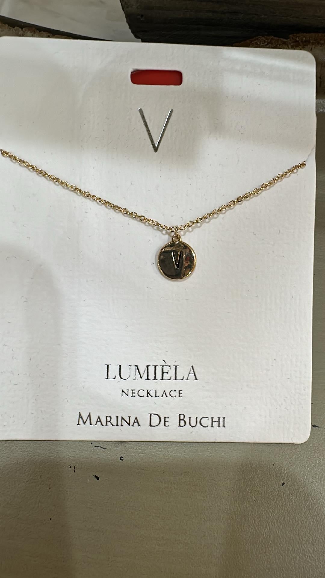 V Circle Pendant Necklace