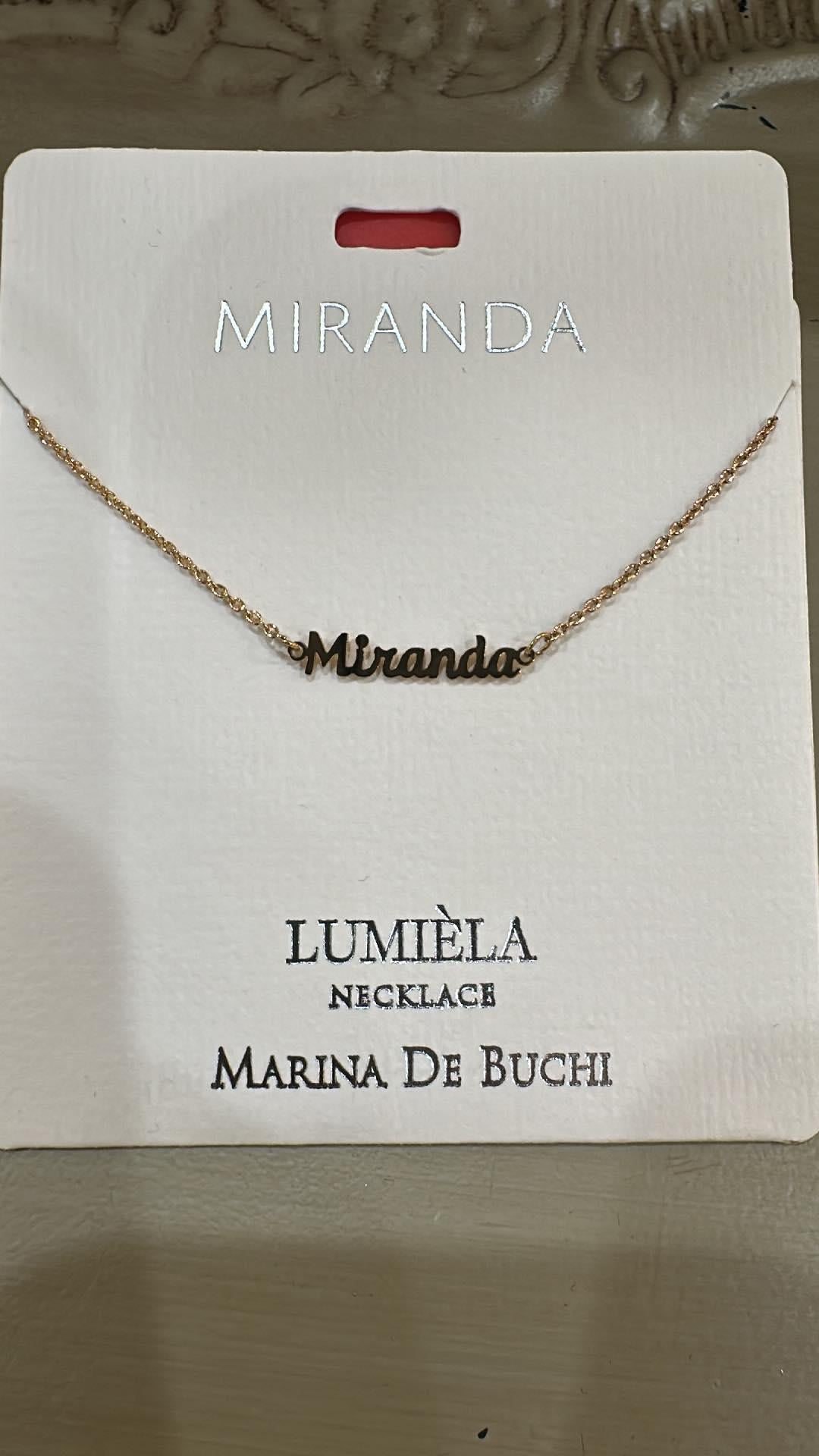 Lumiela Miranda Name Necklace