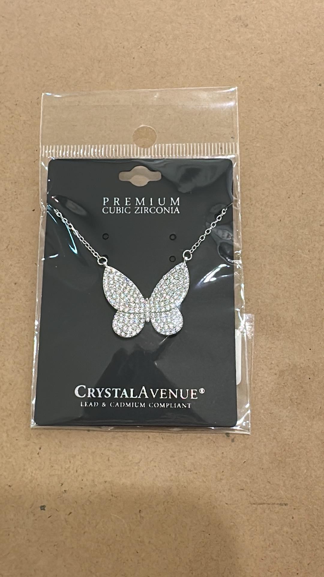 Butterfly CZ Crystal Necklace