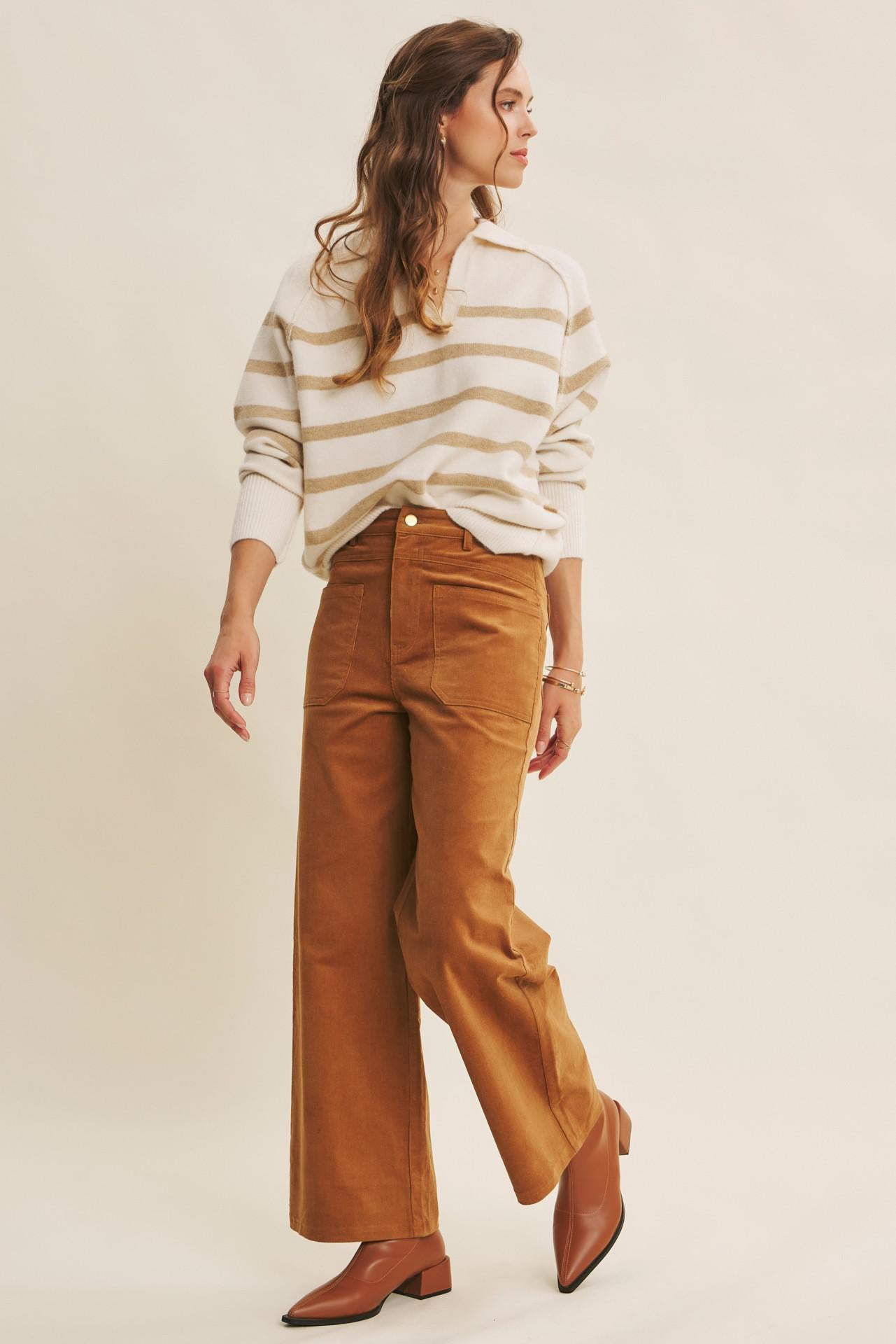 Cozy Chic Corduroy Wide-leg Pants