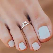 Sunset Toe Ring Silver