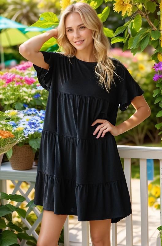 Plus Black Dolman Sleeve Bulgari Dress