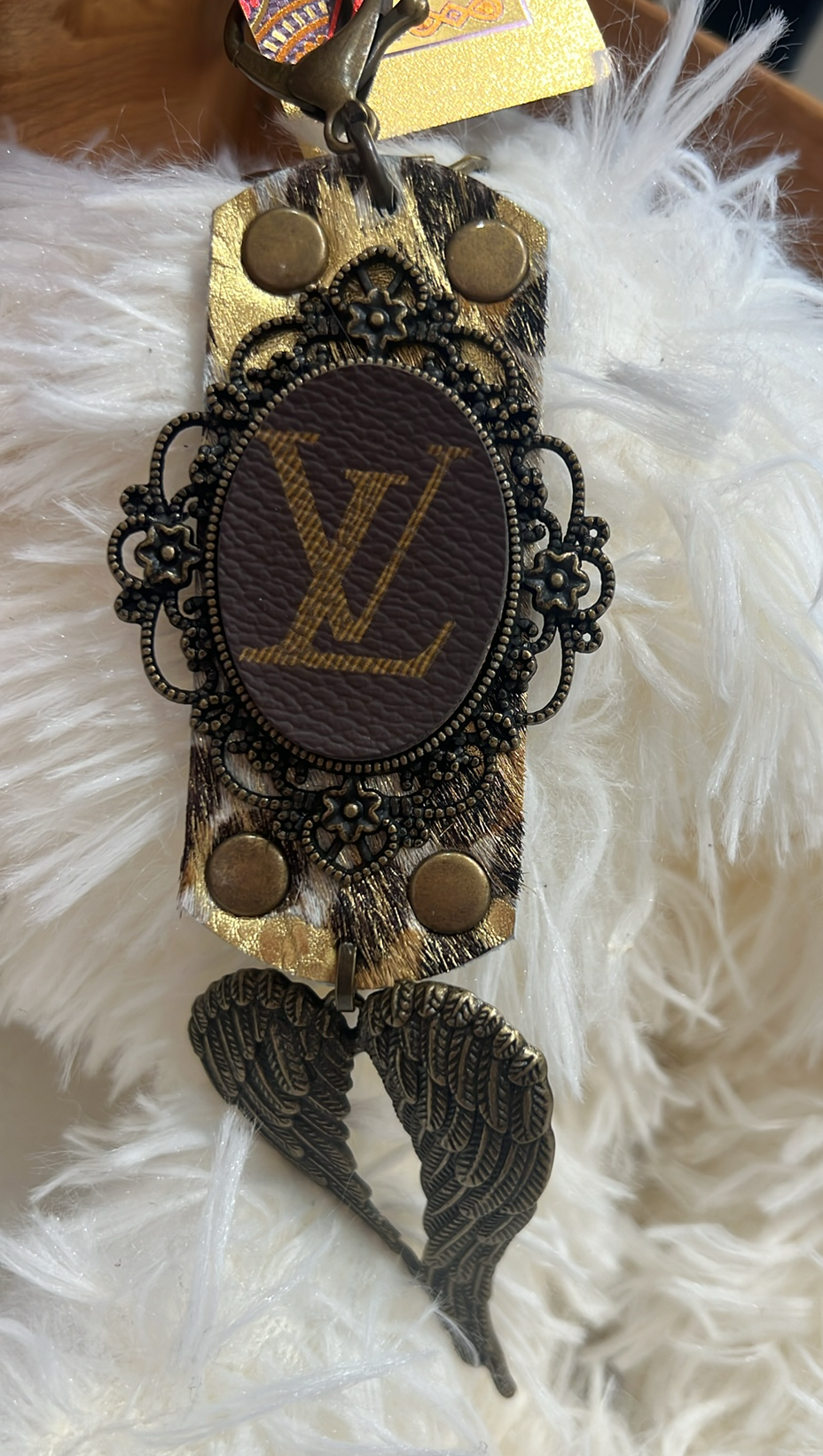 Upcycled LV Vintage Keychain