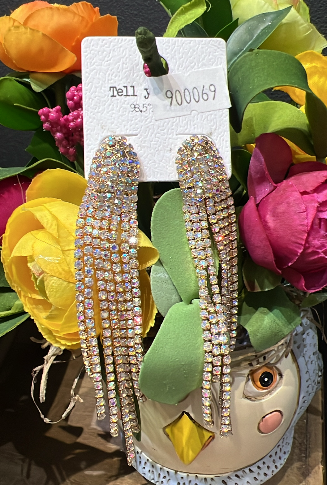 Gold Crystal Chandelier Earrings