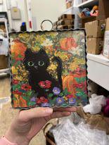 Mini Halloween Cat Sign