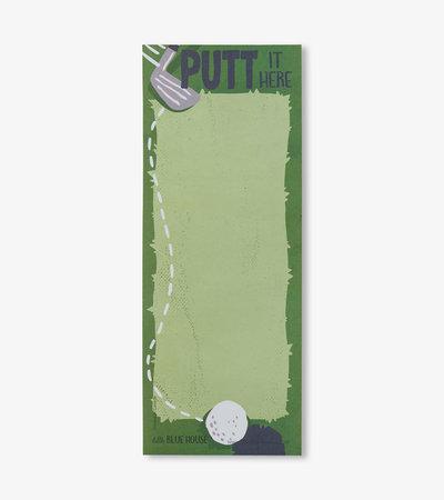 Little Blue House I Putt It Here Magnetic List Pad