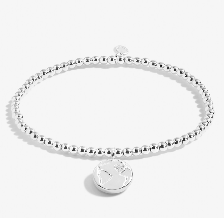 A Little 'You Mean The World To Me' Bracelet In Silver Plating