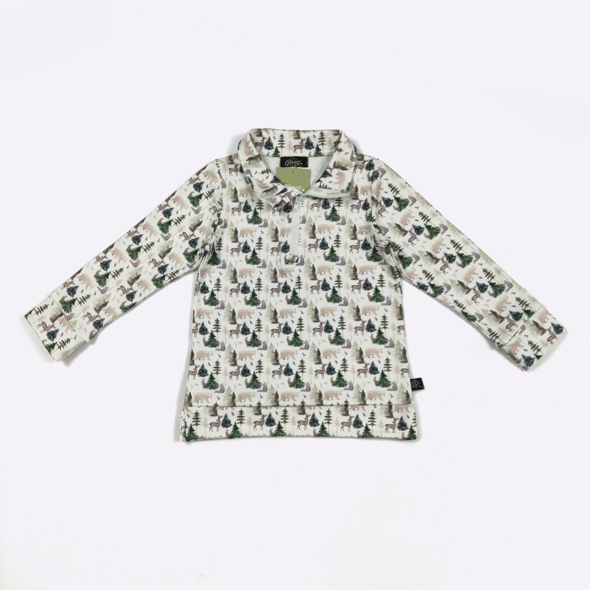 Forest Emerald Boy Quarter Zip
