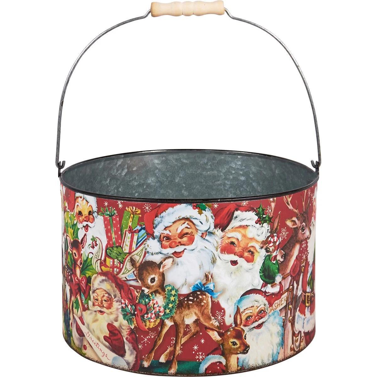 Retro Santa Bucket Set