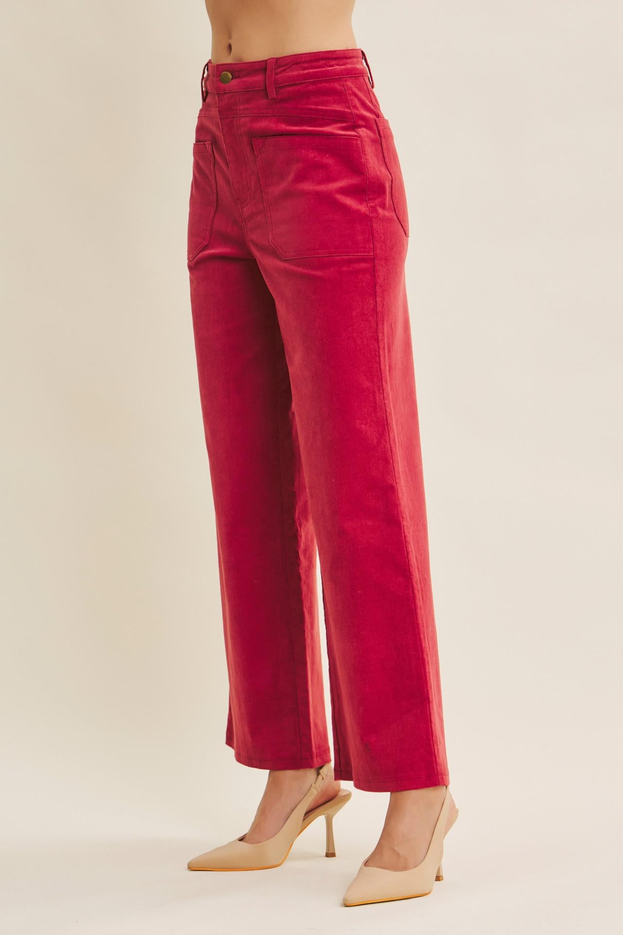 Cozy Chic Corduroy Wide-leg Pants