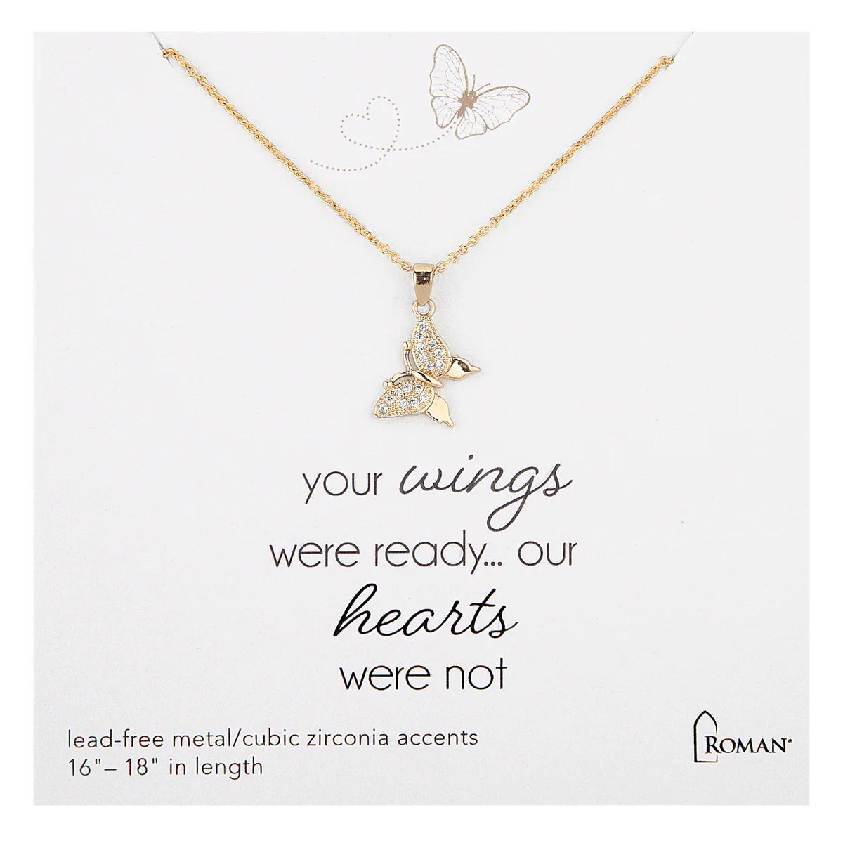 Butterfly Wings Remembrance Necklace