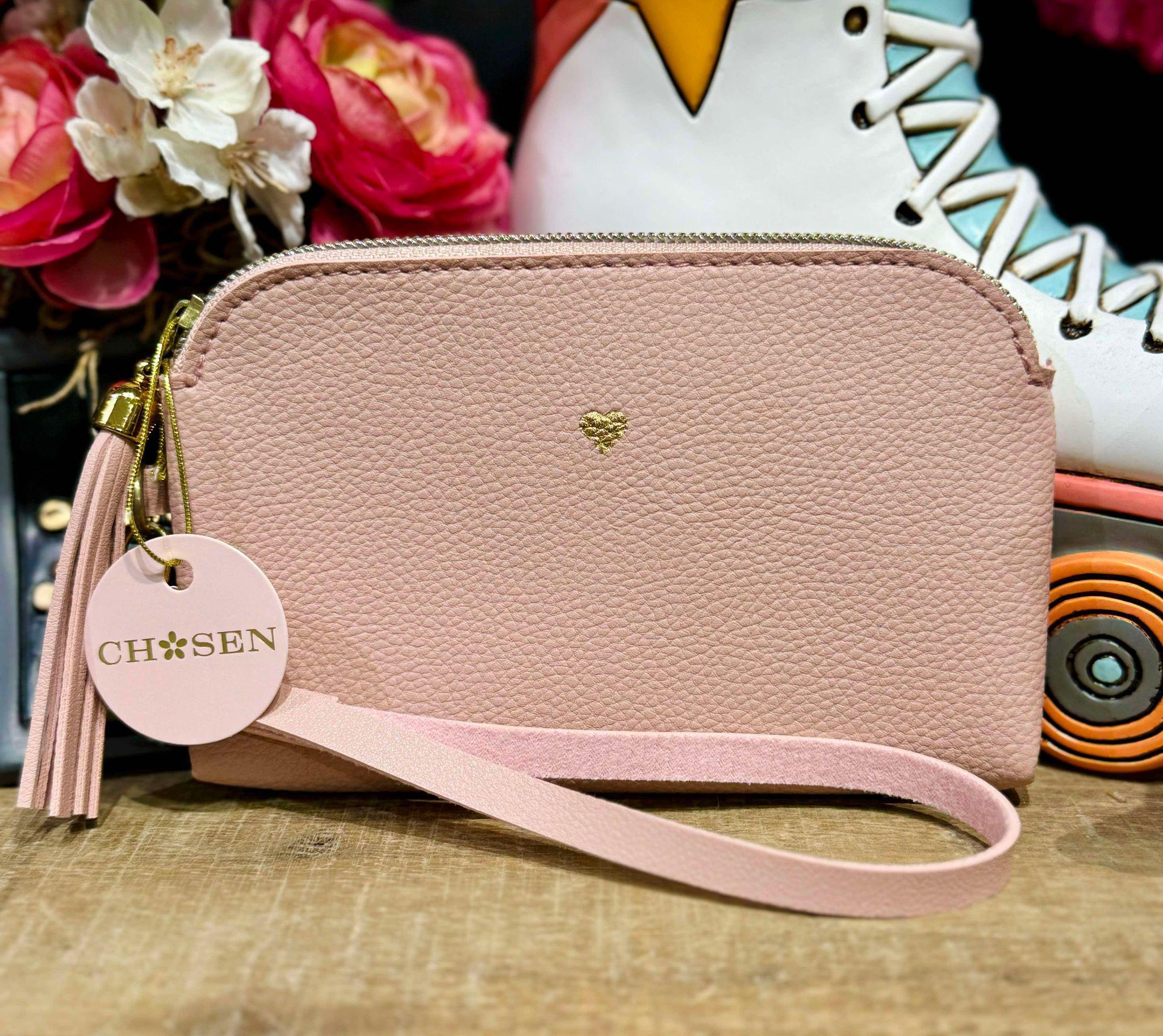 Heart Pink Chosen Wristlet