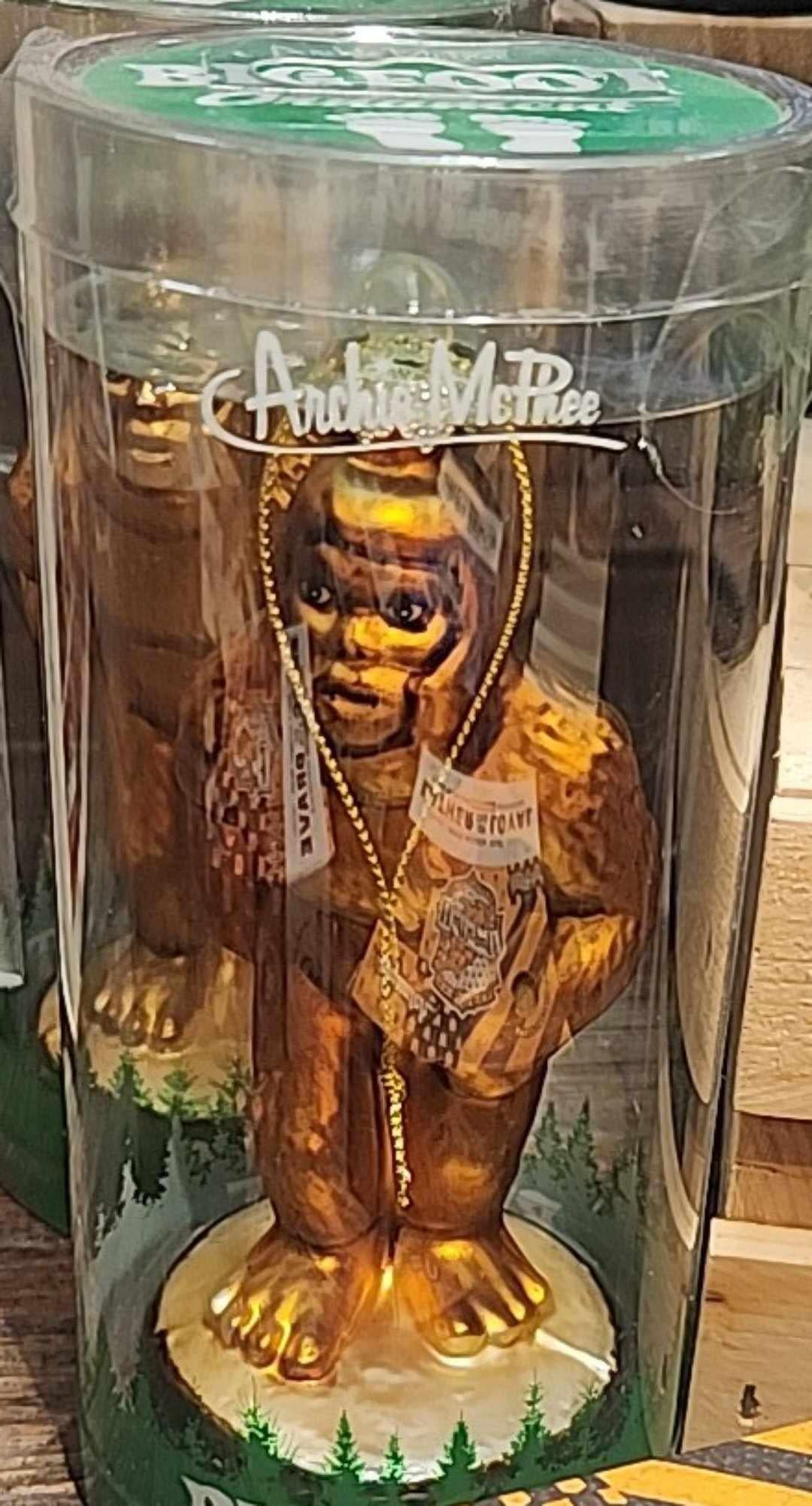 Big Foot Glass Ornament