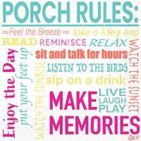 Porch Rules Napkins