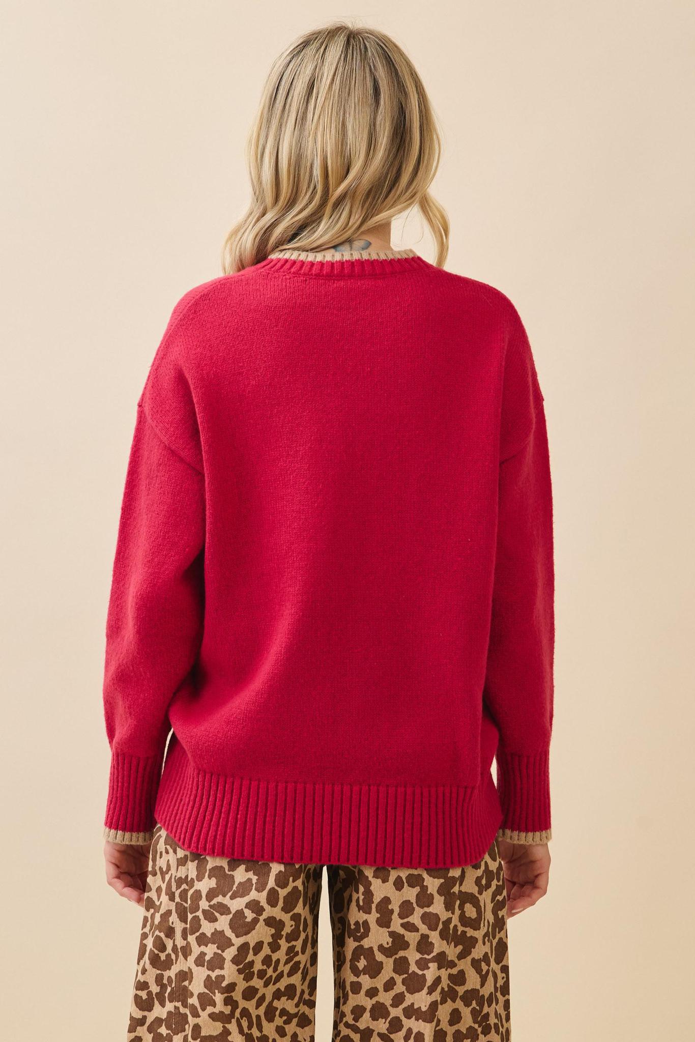Numbered Knit Sweater