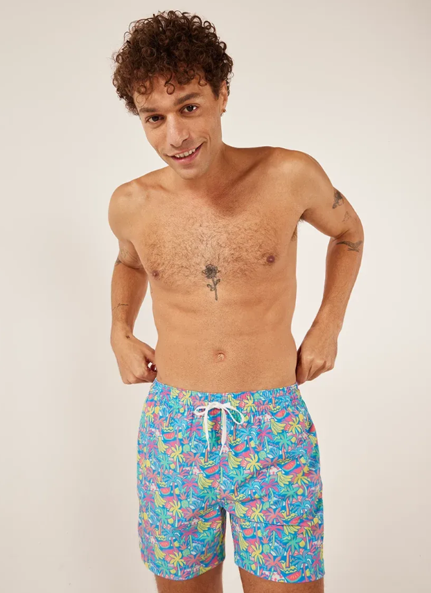 The Tropical Bunches 5.5" Swim Trunks