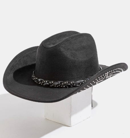 Western Studded Star Brim Cowboy Hat