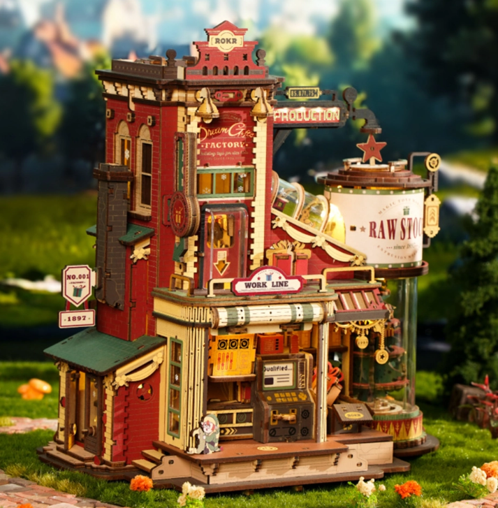 ROKR Christmas Dream Gift Factory Wooden Music Box