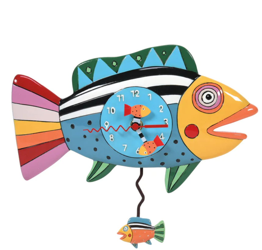 Rainbow Fish Allen Design Clock