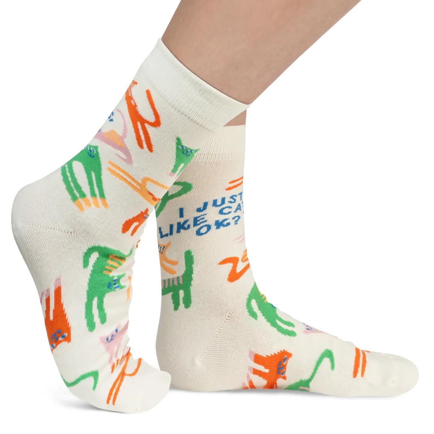I Just Like Cats Ok Socks