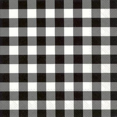 Buffalo Check Black Lunch Napkins