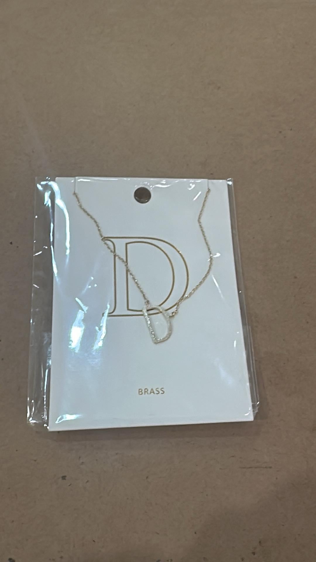 Satin Gold Initial Necklace