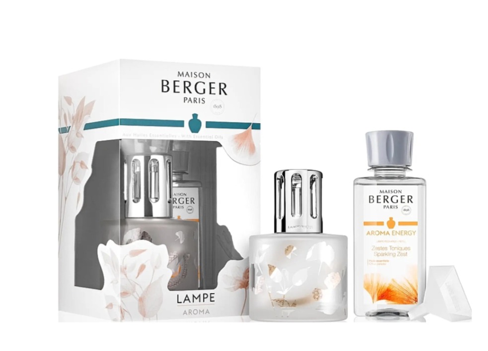 Aroma Energy Frosted Lampe Berger Gift Set