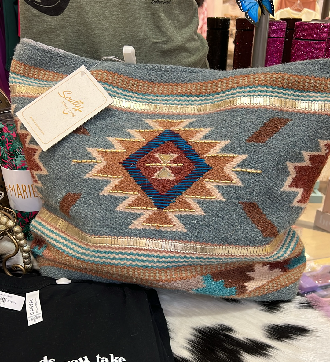 Aztec Gold Beaded Bag
